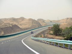 04 Divided Paved Almost Deserted Highway Soon After Leaving Kashgar For Yarkand